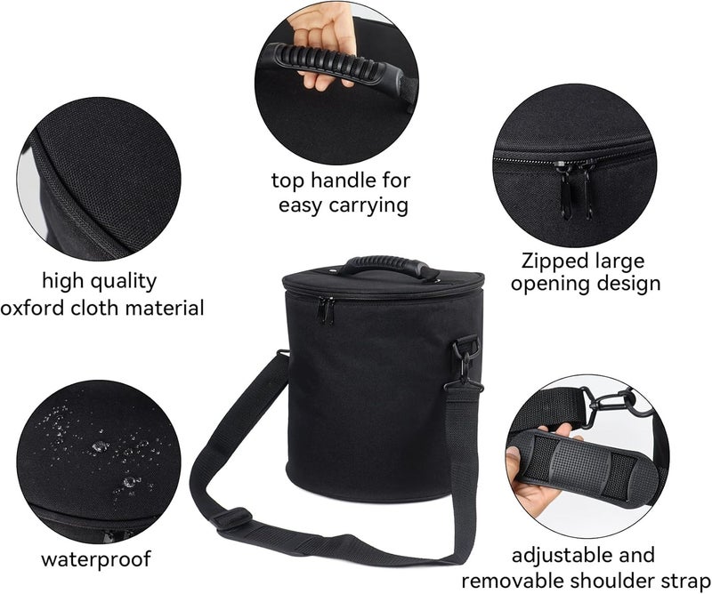 Klmnop Hockey Puck Bag, Waterproof Hockey Puck Carrier Holding up to 50 Pucks with Adjustable Shoulder Strap, Equipment Carrying Bag for Hockey Pucks & Accessories - Image 3